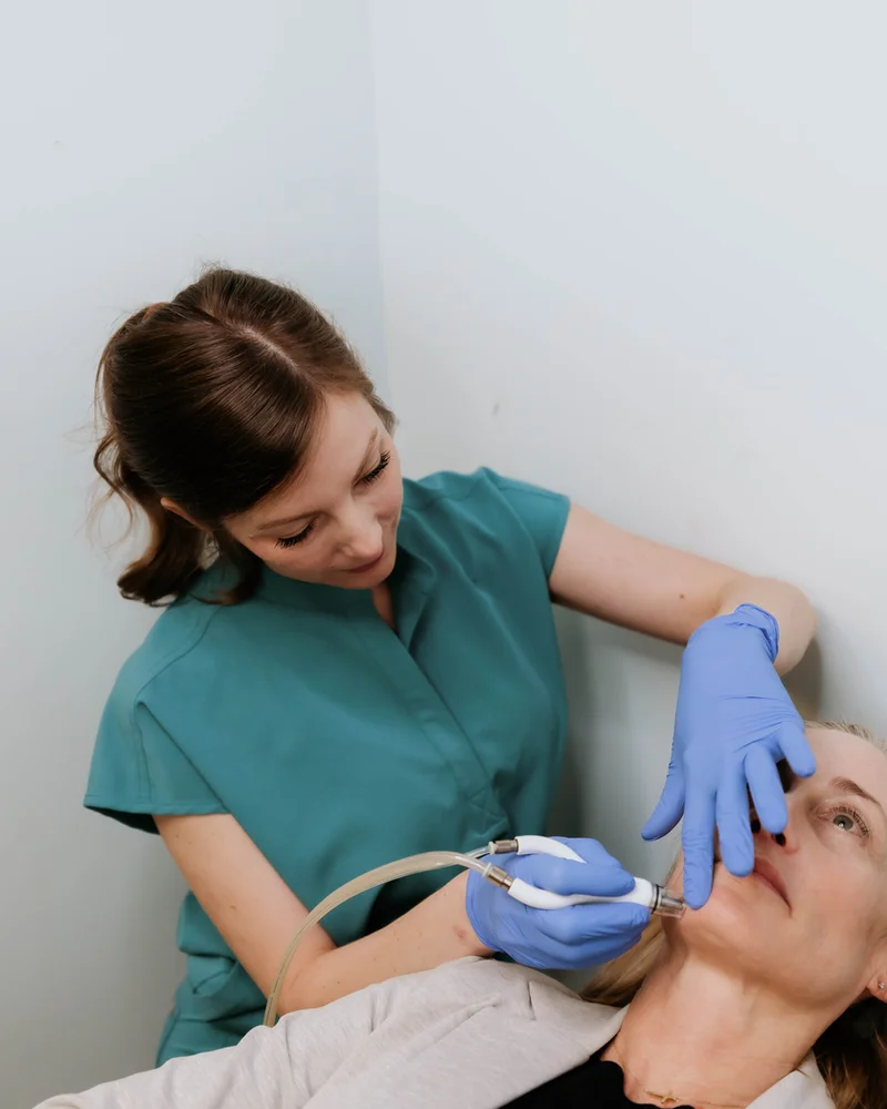 Northshore Skincare provider with a patient